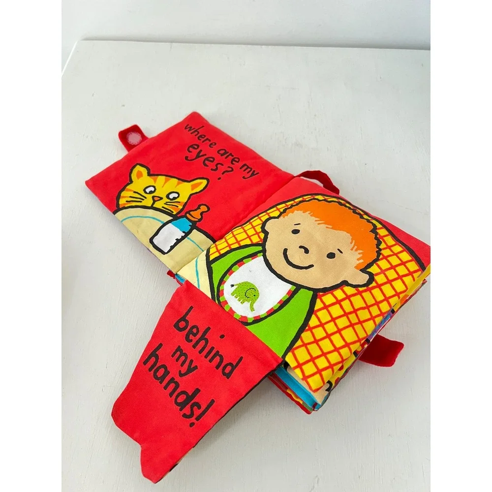 JellyCat Soft Cloth Book Yellow‎ Where Is My Belly Button Sensory Toy